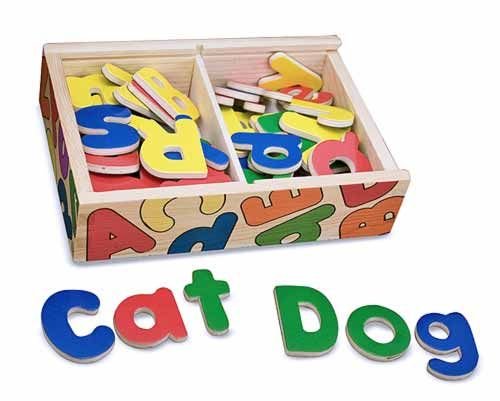 Melissa & Doug - 52 Wooden Alphabet Magnets in a Box Uppercase and Lowercase Letters [Home Decor]- Olde Church Emporium