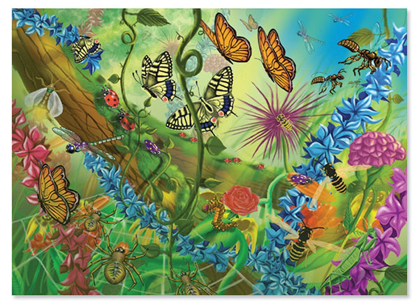 Melissa and Doug - World of Bugs 60 Piece Jigsaw Puzzle Ages 5+ [Home Decor]- Olde Church Emporium