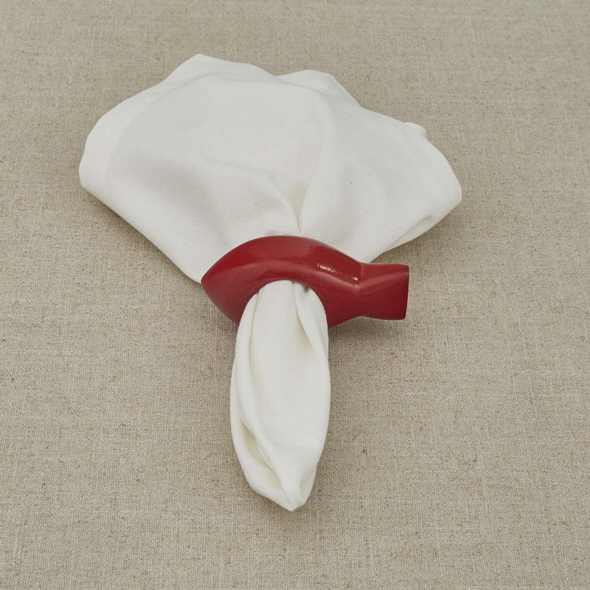 Park Fish Napkin Ring Red Wooden