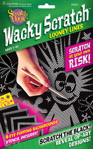 Melissa and Doug - Scratch Art Wacky Scratch Looney Lines Activity Kit Ages 5 to 95 [Home Decor]- Olde Church Emporium