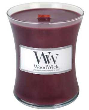 WoodWick Candle -Blackberry Crisp - Small 3.4oz Burn Time 40 Hours - Olde Church Emporium