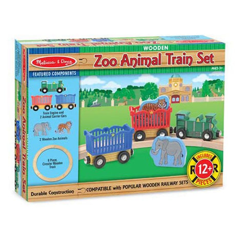 Melissa and Doug Wooden Zoo Animal Train Set Ages 3+ Item # 643
